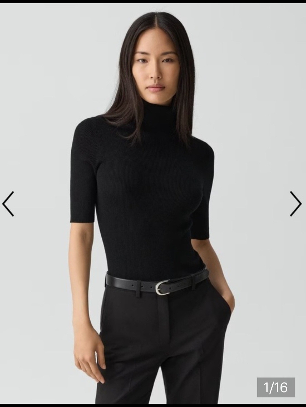 Theory Leenda Turtleneck Short Sleeves Xs $190